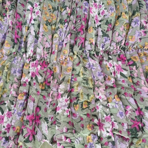 MNG Mango Floral Mini Dress Garden Indie Cottage Coquette Praire Flowy Size 6 - Picture 9 of 11